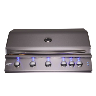 RCS Premier Series 40-Inch Built-In Gas Grill With Rear Infrared Burner & Blue LED Lights - RJC40AL/RJC40ALLP - Front View