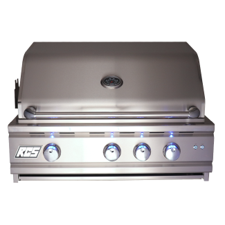 RCS Cutlass Pro 30-Inch Built-In Gas Grill With Rear Infrared Burner & Blue LED Lights - RON30A/RON30ALP