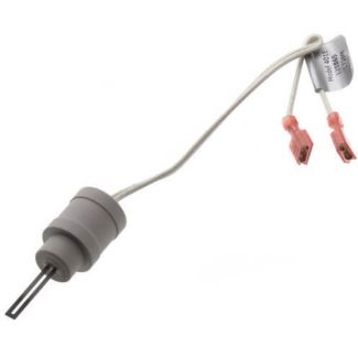 Reznor RZ121865 hot surface igniter with 9.5-inch silicon carbide element and wire leads on plain white background.