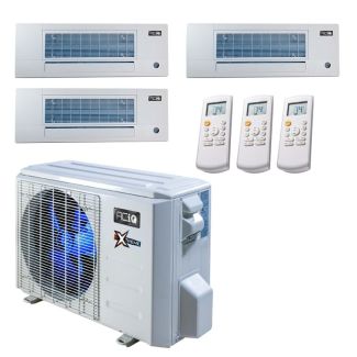 27,000 BTU 23 SEER2 ACiQ 3-Zone Slim Ceiling Cassette Mini Split System w/ Extreme Heat - 6+6+6 - ACiQ-27Z-HH-M3/SCC-0609-HH-M-3