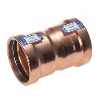 1" MaxiPro Copper Straight Coupler - Bag of 2