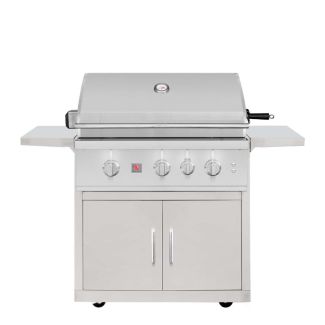 Summerset 32" TRL PRO 3 Burner Freestanding Gas Grill with Rotisserie & Rear Burner with Cart for Natural Gas - TRLPRO32 / CART-TRL32