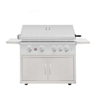 Summerset 40" TRL PRO 4 Burner Freestanding Gas Grill with Rotisserie & Rear Burner with Cart for Natural Gas - TRLPRO40 / CART-TRL40