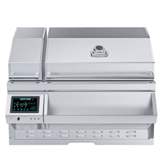 Sunstone 40" Built-In Electric Pellet Grill with Integrated Cold Smoker and Full-Capacity Side Pellet Loader - SUNPLT40
