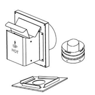 Superior Fireplace Compact Termination SV4.5 20-Inch w shield - SV45HTKCT20