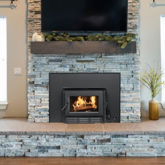1200 Sq Ft Wood Burning Fireplace Insert Includes Blower EPA Certified by Breckwell - SW1.8