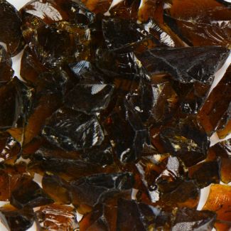 American Specialty Glass - Fire Glass - Amber Brown - 1/4 Inch to 3/8 Inch 