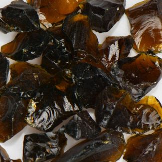 American Specialty Glass - Fire Glass - Amber Brown - 3/8 Inch to 1/2 Inch 