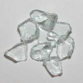 American Specialty Glass - Fire Glass - Clear Plate - 1/4 Inch to 3/8 Inch