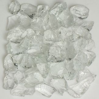 American Specialty Glass - Fire Glass - Crystal Clear - 1/4 Inch to 3/8 Inch 