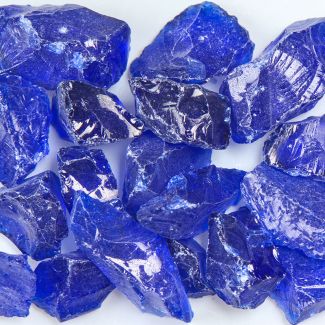 American Specialty Glass - Fire Glass - Dark Blue - 3/8 Inch to 1/2 Inch