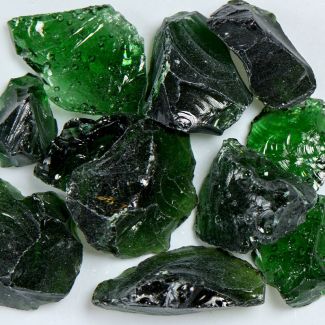 American Specialty Glass - Fire Glass - Dark Green - 3/8 Inch to 1/2 Inch