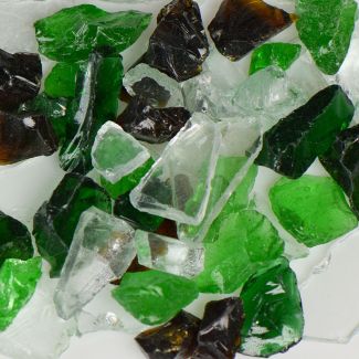 American Specialty Glass - Fire Glass - Earthtone Mix - 1/4 Inch to 3/8 Inch
