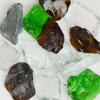 American Specialty Glass - Fire Glass - Earthtone Mix - 3/8 Inch to 1/2 Inch