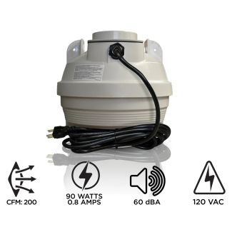 Suncourt Centrax In-Line Centrifugal Fan 4" with Cord
