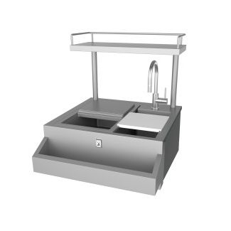 Hestan 30-Inch Refreshment Center with 30-Inch High Shelf - GRCHS30