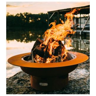 Fire Pit Art Wood Fire Pit- Saturn