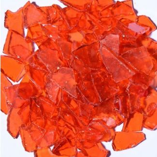 American Specialty Glass - Fire Glass - Flat Orange - 3/8 Inch to 1/2 Inch