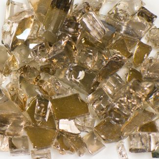 American Specialty Glass - Fire Glass - Bronze Reflective - 1/4 Inch to 3/8 Inch