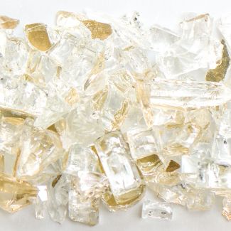 American Specialty Glass - Fire Glass - Clear Reflective - 1/4 Inch to 3/8 Inch