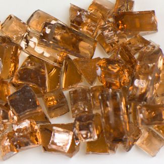 American Specialty Glass - Fire Glass - Copper Reflective - 1/2 Inch to 1 Inch