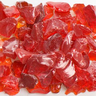 American Specialty Glass - Fire Glass - Chunky Red - 1/4 Inch to 3/8 Inch