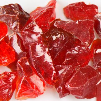 American Specialty Glass - Fire Glass - Chunky Red - 3/8 Inch to1/2 Inch