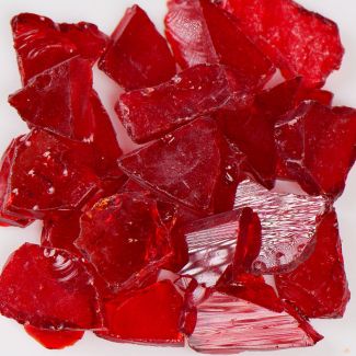 American Specialty Glass - Fire Glass - Flat Red - 3/8 Inch to 1/2 Inch