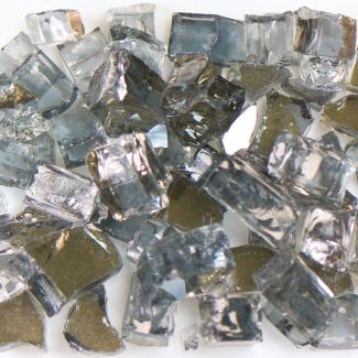 American Specialty Glass - Fire Glass - Reflective Grey - 1/4 Inch to 3/8 Inch