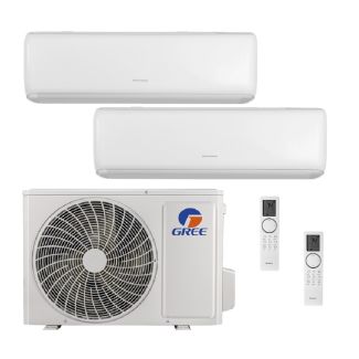 Gree Livo 30,000 BTU 21 SEER2 Tri Zone Wall Mount Mini Split Heat Pump System - R32 | 230V - 12 + 12 + 18 - MUL30HP230V1R32AO / 2-LIV12HP230V1R32AH / LIV18HP230V1R32AH