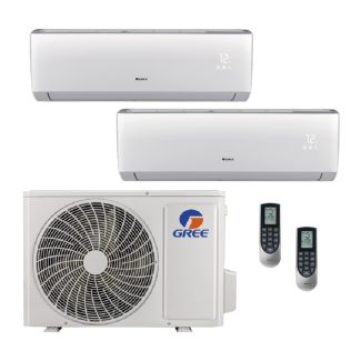 36,000 BTU Gree Vireo 21 SEER2 Dual Zone Wall Mount Mini Split Heat Pump System - R32 | 230V - 9 + 24