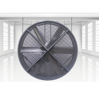 Triangle Fans Suspended Gentle Breeze 84" Ceiling Mount Fan, 1 Speed, 1 HP, 230V, Single-Phase - GBS8415-W