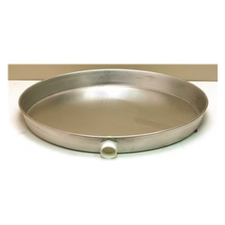 22 Inch Aluminum Water Heater Drain Pan with PVC Fitting