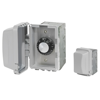 Infratech Single Regulator Switch In-Wall - Weatherproof With Electrical Box 240V - 240V - 15A/3000W Max
