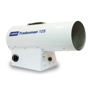 LB White Tradesman 125 Portable Forced Air Heater - Propane Gas