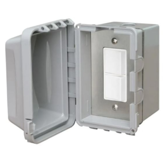 Infratech Single Duplex Switch With Surface Mount Weatherproof With Electrical Box - 20A Max