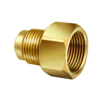 Port Adapter - 1/2 x 5/8 Female Flare x Flare Adapter w/ Copper Gasket