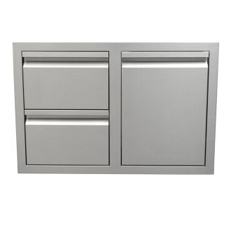 RCS Valiant 30-Inch SS Enclosed Double Storage Drawer & Propane Tank - VDCL1