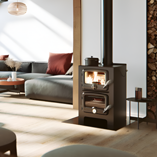 Nectre N350 Wood Cook Stove & Oven by Vermont Bun Baker - Heats 1000  Sq Ft