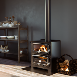 Nectre N550 Wood Cook Stove & Oven by Vermont Bun Baker - Heats 2500 Sq Ft