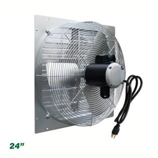 J&D 24” Shutter Fan, Direct Drive, 3,849 CFM, 1PH, 1/2HP, 115V, - with 10” Cord - VES24C
