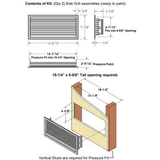 Kingsman Side Chimney Chase Vents- VL48EGS