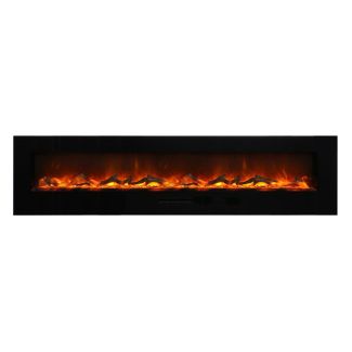 Amantii 88" Wall Mount or Flush Mount Electric Fireplace Series - WM-FM-88-10023-BG