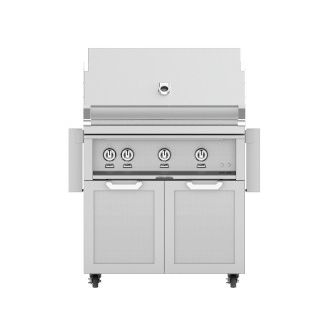 Hestan 36-Inch Gas Grill W/Rotisserie On Double Door Tower Cart - GABR36