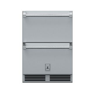 Hestan 24-Inch 5.2 Cu. Ft. Outdoor Rated Refrigerator and Freezer Drawer with Lock - GRFR24