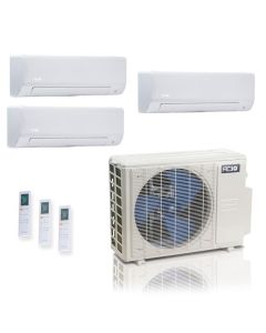 18,000 BTU ACiQ Standard 25.1 SEER2 3-Zone Wall Mount Mini Split Heat Pump System - R454B | 230v - 6+6+9