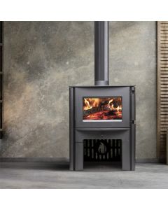 2,000 Sq Ft Wood Burning Stove with Blower & Pedestal EPA Certified by Breckwell - SW2.0 / B36T