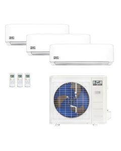 27,000 BTU Stealth DIYCOOL 23 SEER2 3 Zone Wall Mount Mini Split Heat Pump System  R454B | 230V  6 + 6 + 6