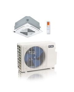 24,000 BTU ACiQ Standard 22 SEER2 Single Zone Ceiling Cassette Mini Split Heat Pump System - R454B | 230V