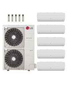 LG 36,000 Multi F LGRED 22 SEER2 5 Zone Wall Mount Mini Split Heat Pump System - R32 | 230V - 7 + 7 + 7 + 7 + 7